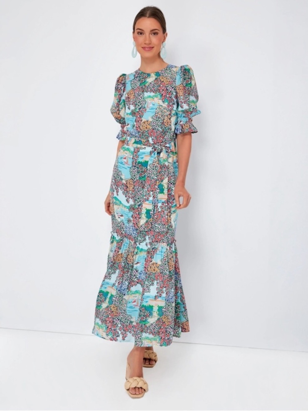 CARTOLINA NANTUCKET FLORAL MAXI DRESS